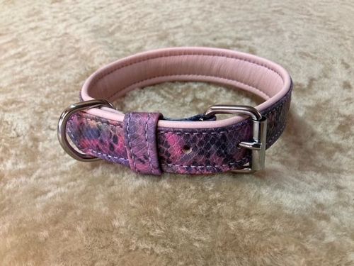 Halsband voorjaar paars-zalm roze 3x56!!! cm