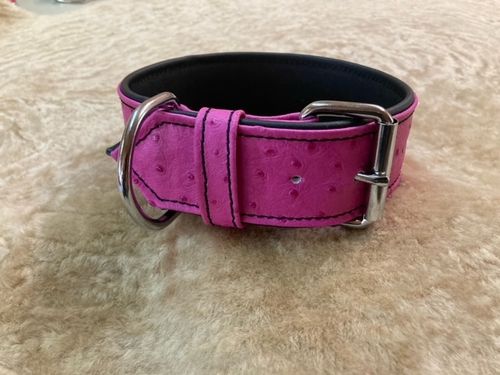 Halsband roze-zwart 5x60 cm